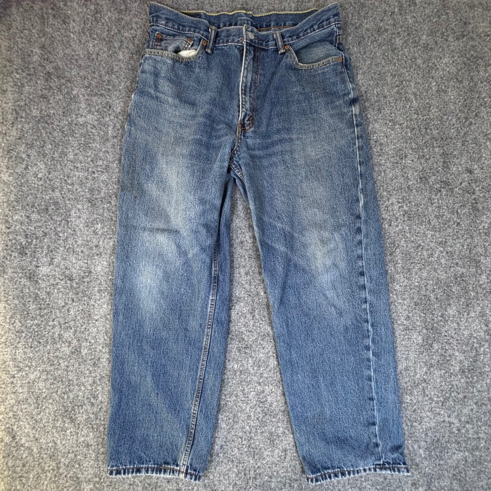 Levis 550 Relaxed Fit Tapered Leg Blue Denim Jeans Mens 36x32